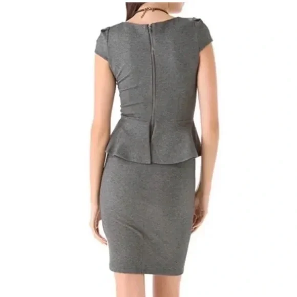 Alice + Olivia Gray Peplum Dress - Picture 3 of 13